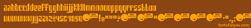 En savoir plus sur la police SANKA Police SANKA – polices orange sur fond brun