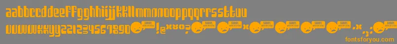 Шрифт SANKA    – оранжевые шрифты на сером фоне