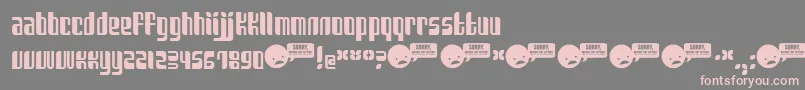 Шрифт SANKA    – розовые шрифты на сером фоне