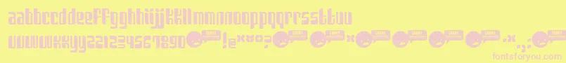 Więcej informacji o czcionce SANKA    Czcionka SANKA    – różowe czcionki na żółtym tle