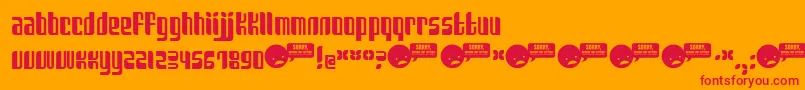 SANKA    Font – Red Fonts on Orange Background