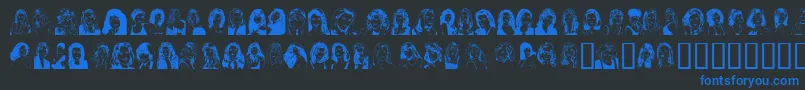 SANKAVYN Font – Blue Fonts on Black Background