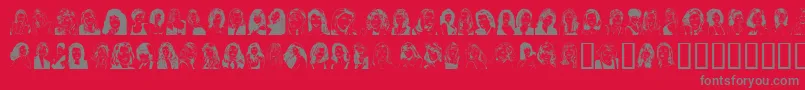 Шрифт SANKAVYN – серые шрифты на красном фоне