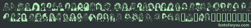 SANKAVYN Font – Green Fonts on Black Background