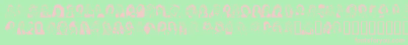 SANKAVYN Font – Pink Fonts on Green Background