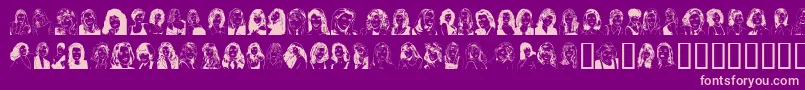 SANKAVYN Font – Pink Fonts on Purple Background
