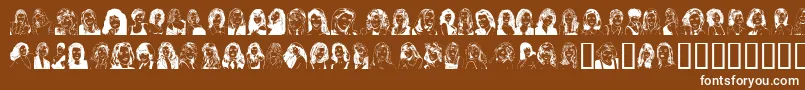SANKAVYN Font – White Fonts on Brown Background