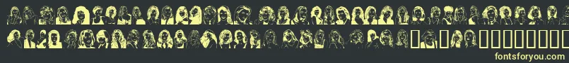 SANKAVYN Font – Yellow Fonts on Black Background