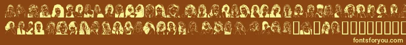 SANKAVYN Font – Yellow Fonts on Brown Background