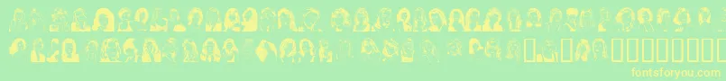 SANKAVYN Font – Yellow Fonts on Green Background