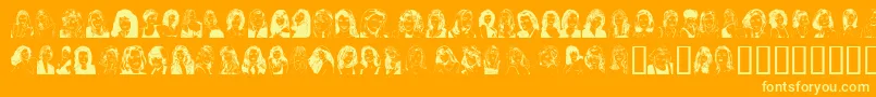 SANKAVYN Font – Yellow Fonts on Orange Background