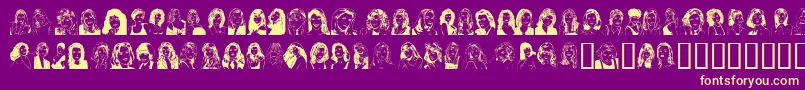SANKAVYN Font – Yellow Fonts on Purple Background