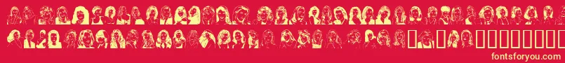 SANKAVYN Font – Yellow Fonts on Red Background