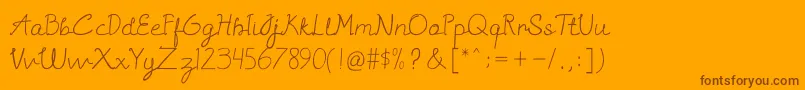 Sannisa Font – Brown Fonts on Orange Background