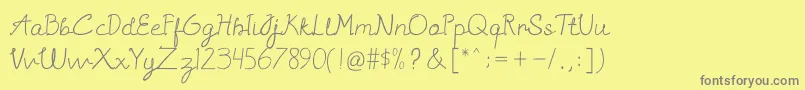 Weitere Informationen zur Sannisa-Schriftart Sannisa-Schriftart – Graue Schriften auf gelbem Hintergrund