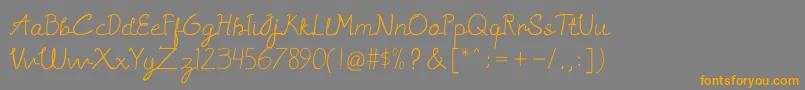 Sannisa Font – Orange Fonts on Gray Background