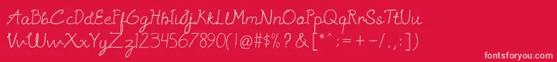Sannisa Font – Pink Fonts on Red Background