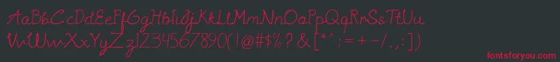 Sannisa Font – Red Fonts on Black Background