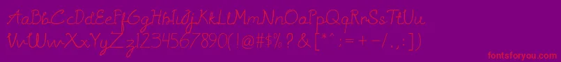 Sannisa Font – Red Fonts on Purple Background