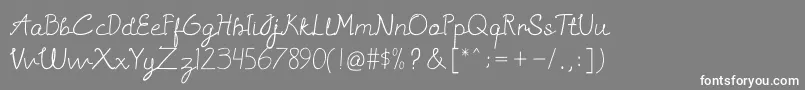 Sannisa Font – White Fonts on Gray Background