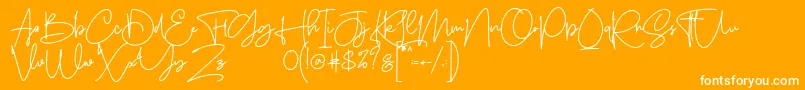 Sanpaullo Font – White Fonts on Orange Background