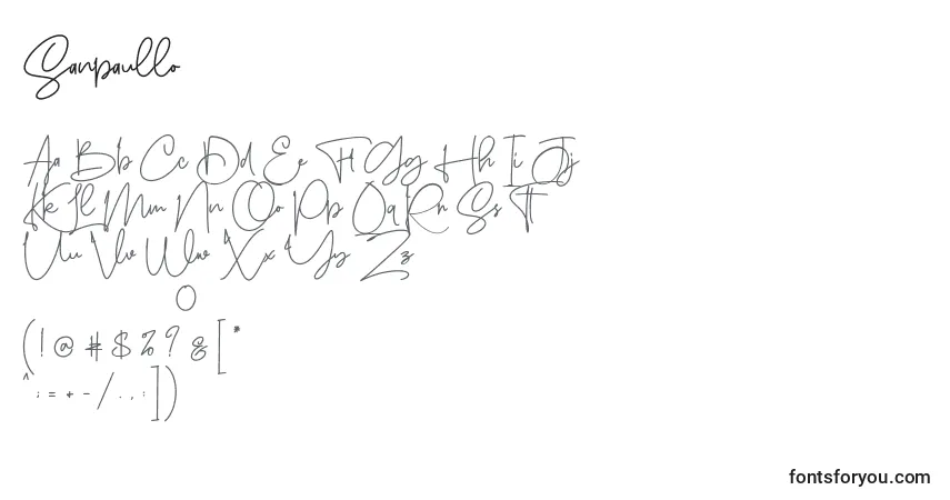 Sanpaullo (139614)-fontti – aakkoset, numerot, erikoismerkit