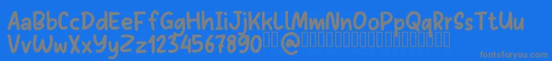 Sans Andreas Bold Demo-Schriftart – Graue Schriften auf blauem Hintergrund