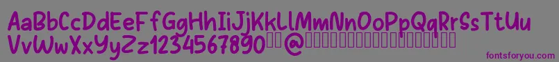 Sans Andreas Bold Demo Font – Purple Fonts on Gray Background