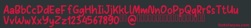 Sans Andreas Bold Demo Font – Red Fonts on Black Background