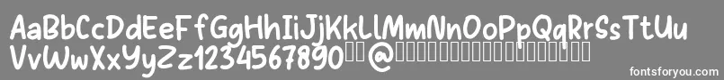 Sans Andreas Bold Demo Font – White Fonts on Gray Background