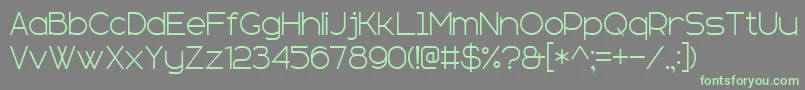 Czcionka sans serif plus 7 – zielone czcionki na szarym tle