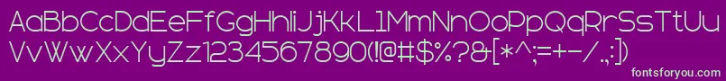 フォントsans serif plus 7 – 紫の背景に緑のフォント