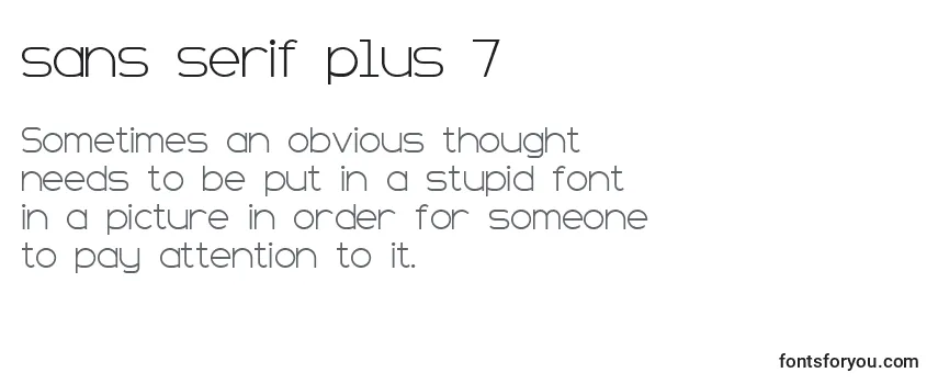 Шрифт Sans serif plus 7