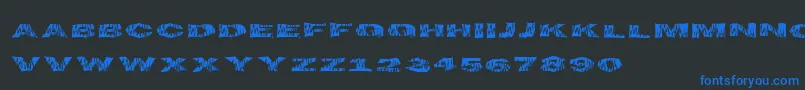 Flametime Font – Blue Fonts on Black Background