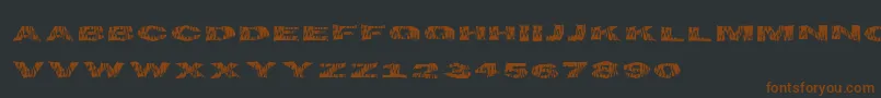 Flametime Font – Brown Fonts on Black Background