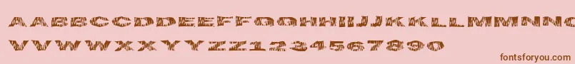 Flametime Font – Brown Fonts on Pink Background
