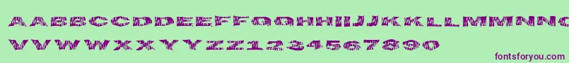 Flametime Font – Purple Fonts on Green Background