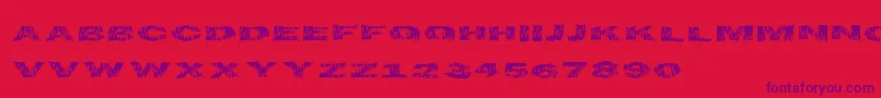 Police Flametime – polices violettes sur fond rouge