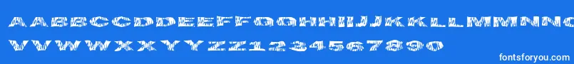 Flametime Font – White Fonts on Blue Background
