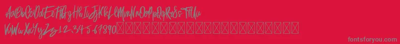 フォントSansa – 赤い背景に灰色の文字