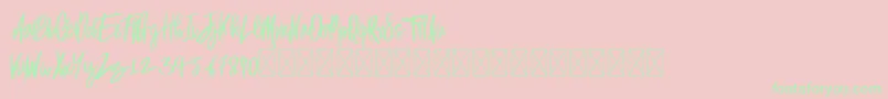 Więcej informacji o czcionce Sansa Czcionka Sansa – zielone czcionki na różowym tle