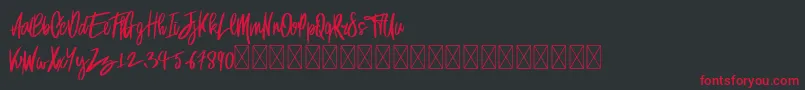 Sansa Font – Red Fonts on Black Background
