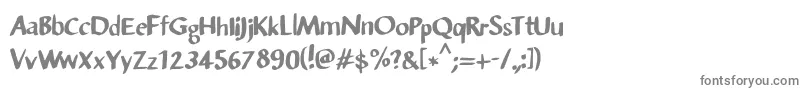 フォントSansandre Script – 白い背景に灰色の文字