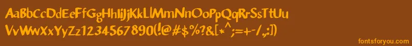 Шрифт Sansandre Script – оранжевые шрифты на коричневом фоне