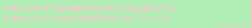 Sansandre Script Font – Pink Fonts on Green Background