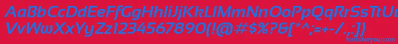 Sansation Bold Italic Font – Blue Fonts on Red Background