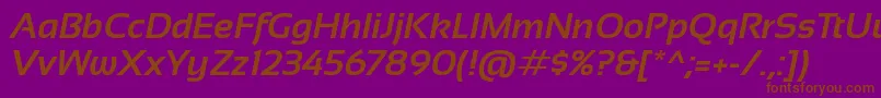 Sansation Bold Italic Font – Brown Fonts on Purple Background