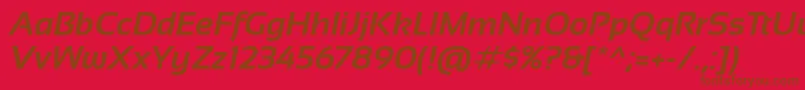 Шрифт Sansation Bold Italic – коричневые шрифты на красном фоне