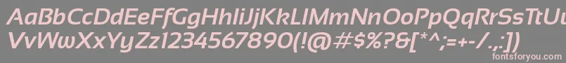 フォントSansation Bold Italic – 灰色の背景にピンクのフォント