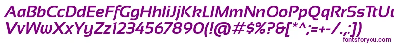 Fonte Sansation Bold Italic – fontes roxas em um fundo branco